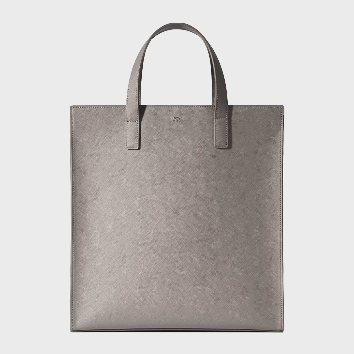 vegan leather square tote large (GY)