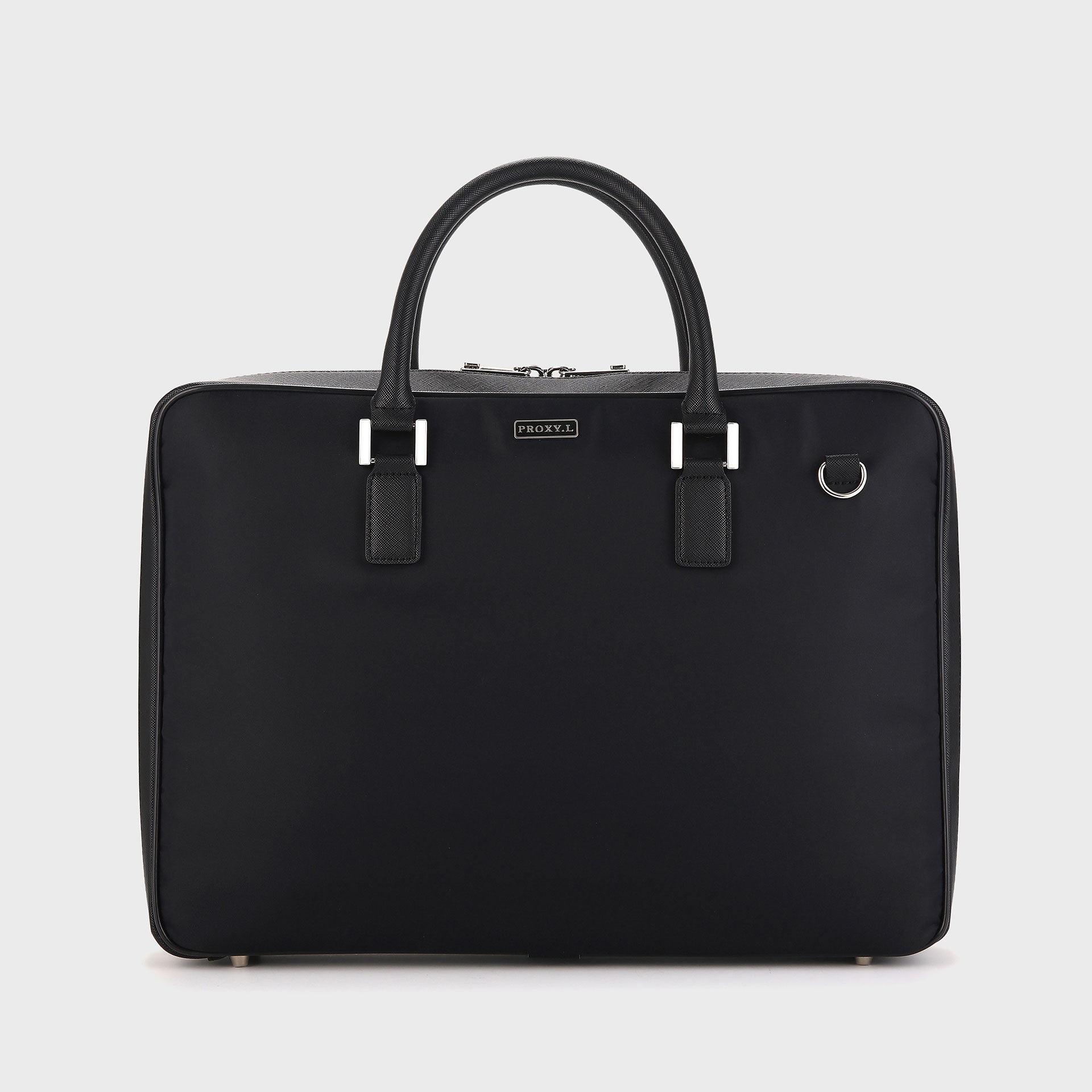 recycled nylon wide open briefcase (BK)