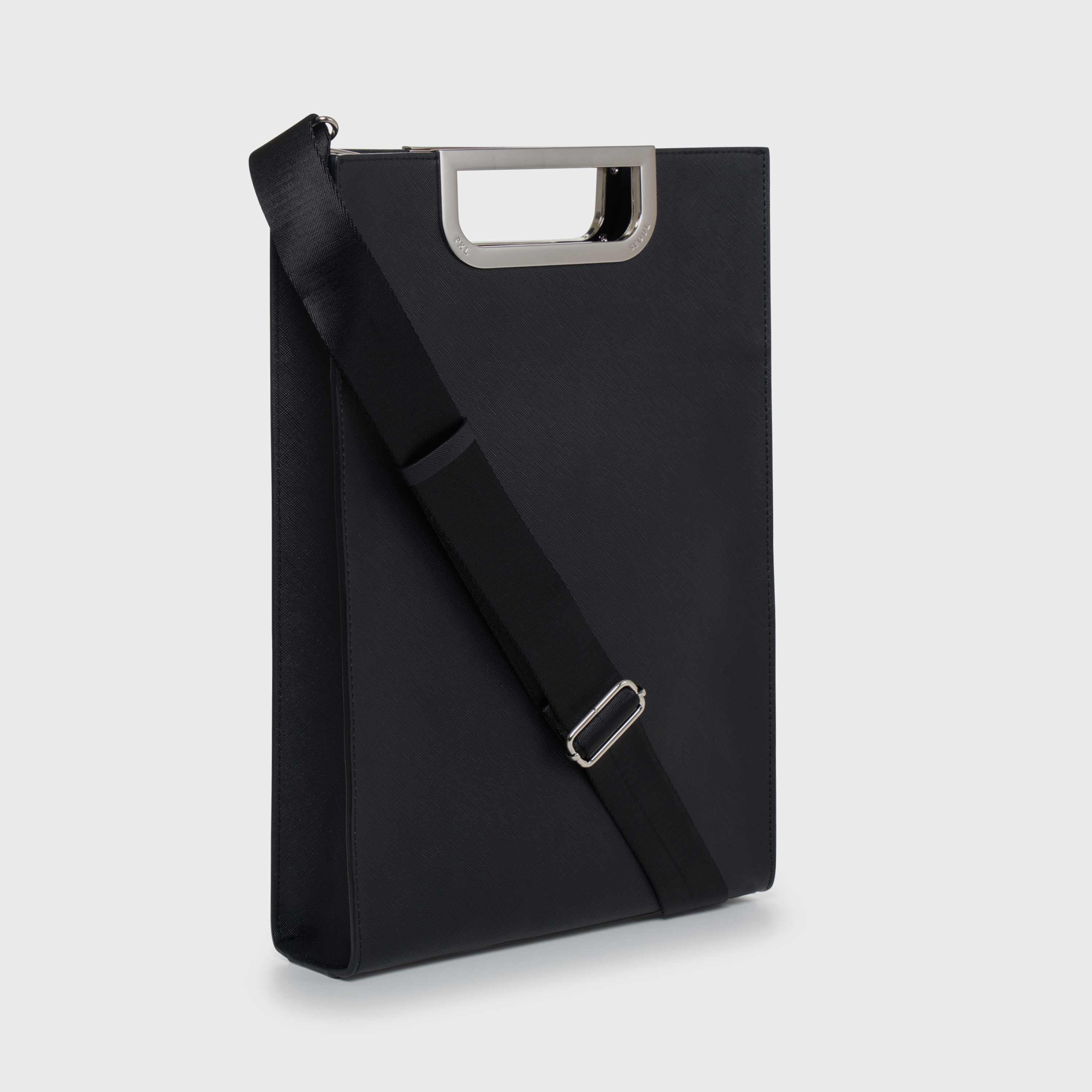 Metalgrip slim briefcase (Black/Silver)