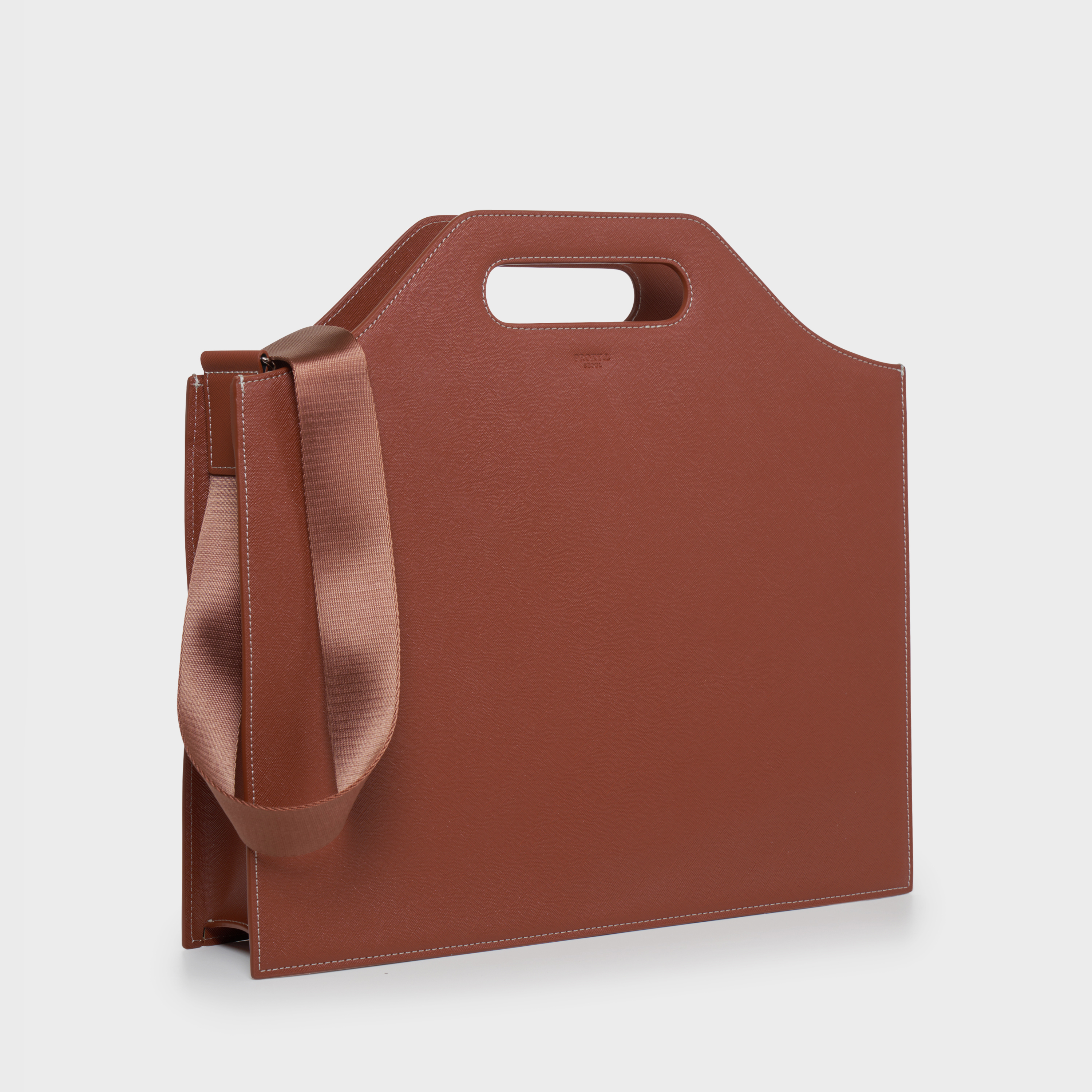 Solid briefcase large (Brown)