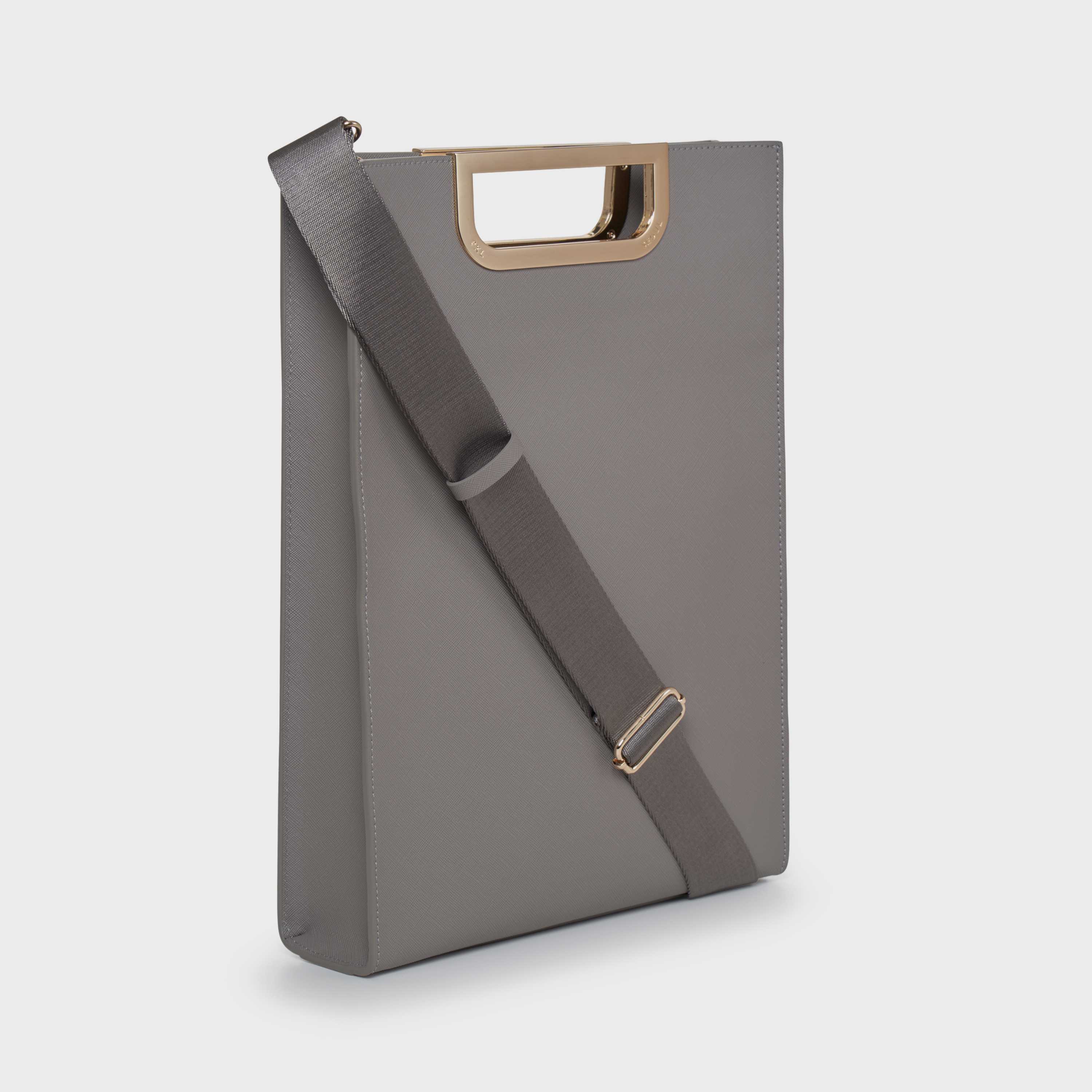 Metalgrip slim briefcase (Gray/Gold)